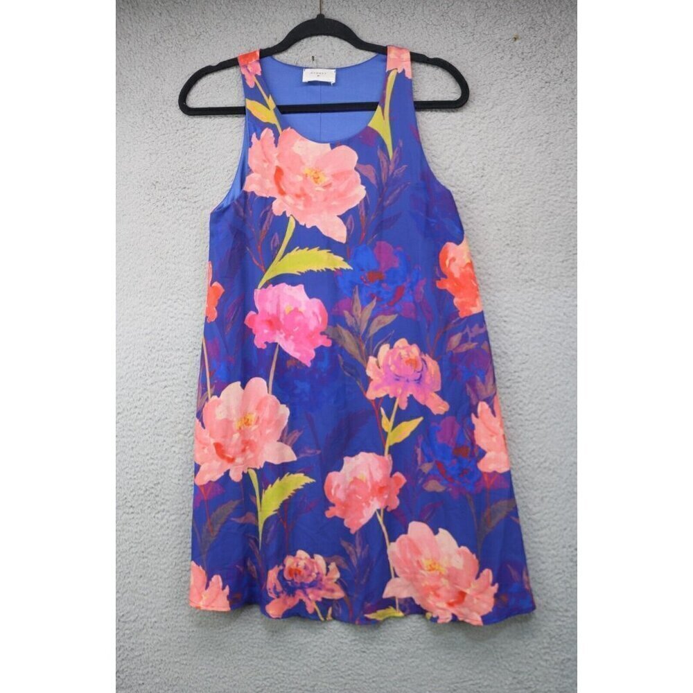 Everly Sleeveless Floral Silky Chiffon Dress-Size Small-Lined